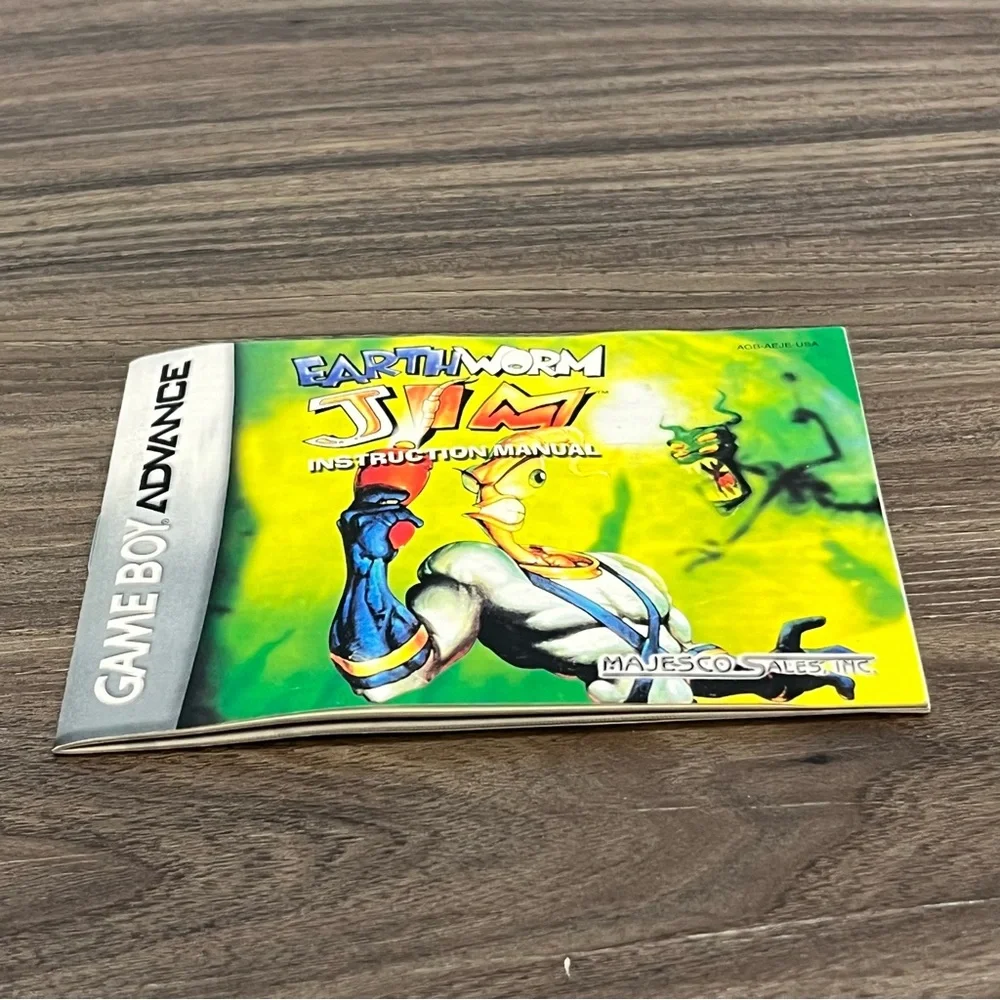 Vintage 2001 Nintendo Game Boy Advance Earthworm Jim Manual Only